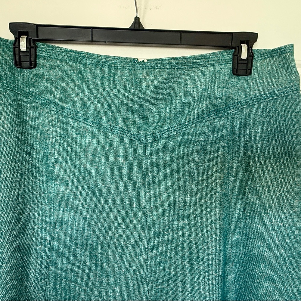 LOFT Teal Blue Green Tweed A-Line Skirt Women's Size 14 NWT - Picture 4 of 12